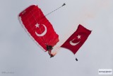 Turkish Military Parachute with Turkish Flag