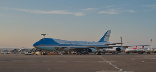 U.S. President Donald Trump Aircraft again visited Zurich airport in January 2020
